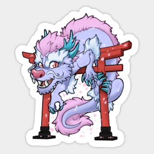 Torii gate dragon Sticker